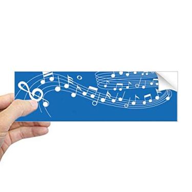 Imagem de DIYthinker Blue Flappg Music 5-le Staff adesivo retangular para-choque notebook decalque janela