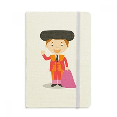 Imagem de Caderno vermelho roxo Torero desenho animado oficial tecido capa dura diário clássico