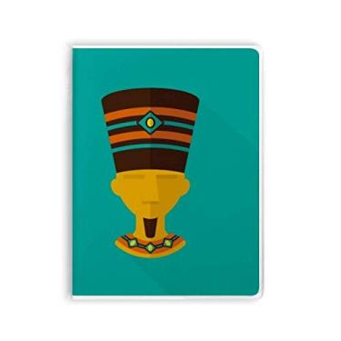 Imagem de Caderno com estampa de faraó do Egito Antigo Abstrato Capa de Goma Diário