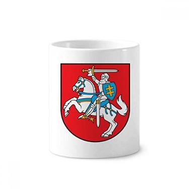 Imagem de Lituânia Europa com emblema nacional de escova de dentes caneca, suporte de cerâmica, copo lápis