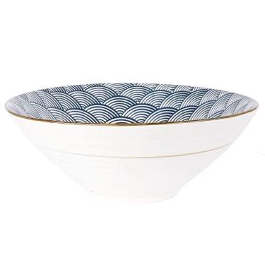 Imagem de PAYNAN Tigela de cerâmica criativa Ramen de 18 cm para louças Ramen Tigelas de sopa de arroz