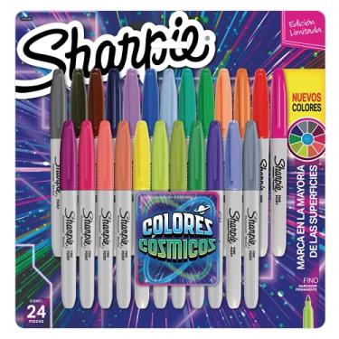 Imagem de Marcador Permanente Sharpie Fino Sortido Cosmic Color Blister com 24 Un