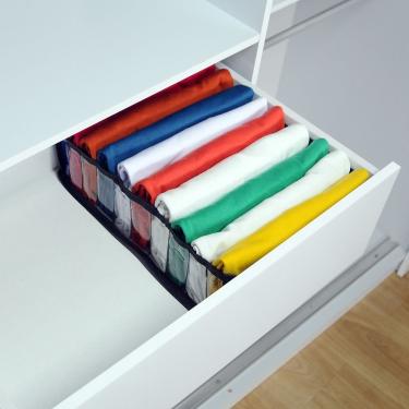 Imagem de Kit com 20 Organizadores de Camisetas Preta