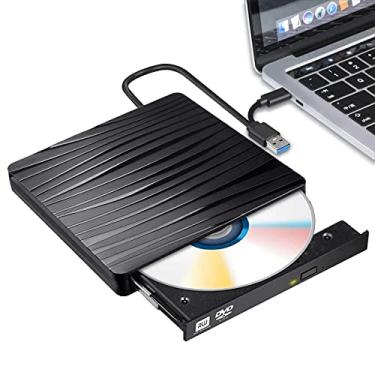 Imagem de VSVABEFV USB 3.0 Unidade de CD DVD Externa Tipo C USB C Interface Dupla Gravador de DVD Gravador Portátil DVD-RW Leitor de DVD-ROM para Mac OS Laptop PC Desktop