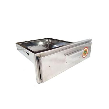 Imagem de Gaveta Cinzeiro Chapa Inox Churrasqueira Alvenaria 37x25cm