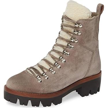 Imagem de Jeffrey Campbell Botas de combate femininas Culvert Sherpa, Camurça marrom marfim, 6