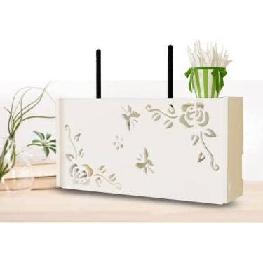 Imagem de Plug Row Hub Board Finishing Desktop Storage Box Pequena Mini Wall Shelves Material Perfeito Para DVD Player TV Box Remotes,D40x9,5x20cm,Pleasant63