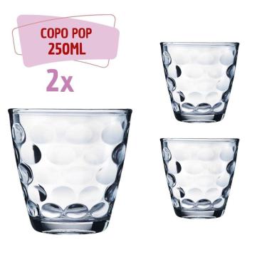 Imagem de Conjunto 2 Copo de Vidro Transparente Bangkok 250ML Redondo