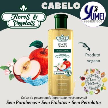 Imagem de Shampoo Vinagre Maçã Antirresíduos Flores & Vegetais 310ml