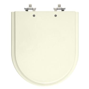 Imagem de Assento Sanitário Riviera Pergamon (Bege Claro) Tampa para Vaso Celite de Madeira Laqueada
