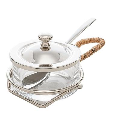 Imagem de Queijeira de aço inox e alça em sisal nature/Wolff 17x10x8cm