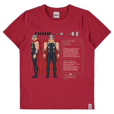 Imagem de Camiseta Avengers Malwee Hulk Capitão América Homem De Ferro Thor Ving