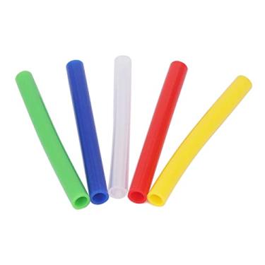 Imagem de 5 Peças Tubo De Dentição De Bebê De Qualidade Alimentar Sem BPA Tubos De Dentição Ocos Brinquedos Congeláveis ​​fervíveis De Silicone Infantil Mordedor Brinquedo De Mascar Para Crianças De 6 A 12 Mese