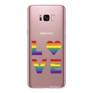 Imagem de Capa Case Capinha Samsung Galaxy  S8 Plus Arco Iris Love - Showcase