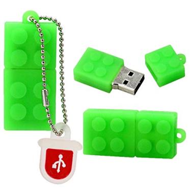 Imagem de Pendrive 16 GB USB - Flash Drive 16 GB - USB Stick 16 GB - Mini armazenamento de pen drive (verde)