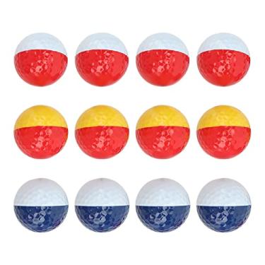 Imagem de Bolas de Golfe de Longa Distância, Bolas de Cor Dupla, Bolas de Golfe de Competição, Conjunto de Bolas de Golfe de 12 Peças, Bolas de Golfe Voadoras Estáveis ​​de Alta