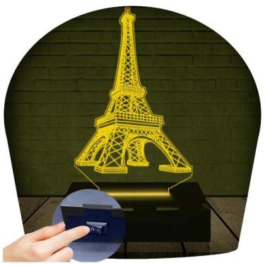 Imagem de Luminária Led 3D Torre Eiffel Abajur 2 - 3D Fantasy