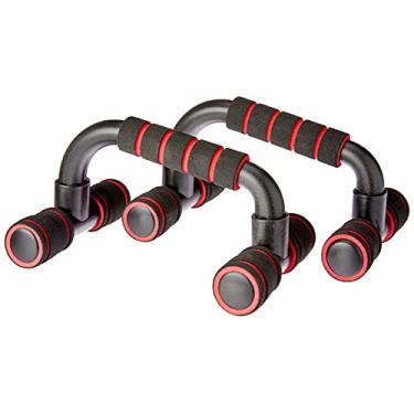 Imagem de Par Apoio Flexão De Braço Suporte Fixo Push Up Fitness (Vermelho)