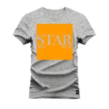 Imagem de Camiseta Algodão Estampada Premium Star Separation Cinza G