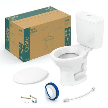 Imagem de Kit de Bacia com Caixa Acoplada 6 Litros Saveiro Branco