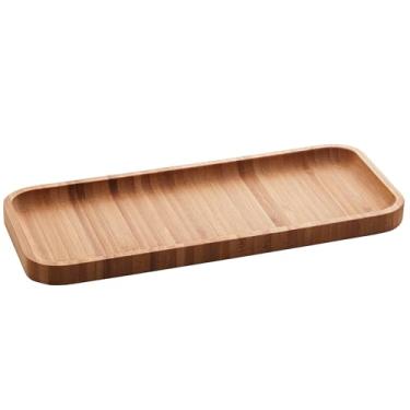 Imagem de LYOR - Bandeja de Bambu Hire Marrom Natural 28cm - Mesa Posta - Organização - Utensílios de Cozinha - Enxoval - Decoração - Travessa Retangular - Petisqueira - Utilidades Domésticas