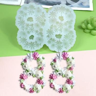 Imagem de mostsom Moldes de pirulito de silicone, molde de chocolate para doces de pirulito moldes de flor favo de mel moldes de doces duros sem palitos 2 peças (anel de flor número 8)