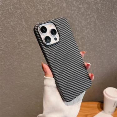 Imagem de Luxo áspero fibra de carbono plástico armadura caso para iphone 15 14 13 12 11 pro max mini xr x xs 7 8 plus se capa fina, preto, para iphone xs