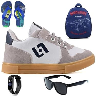 Imagem de Tenis Infantil Casual Sapatenis Meninos Meninas Street Calce Facil + Mochila Chinelo Oculos Relogio