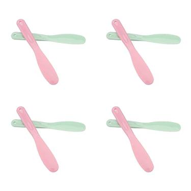 Imagem de Healifty 1 conjunto de 9 peças espátula cosmética facial bastão de amostragem pequena máscara colher espátula de mistura de maquiagem máscara de maquiagem espátula facial colheres de silicone