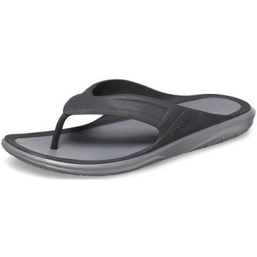 Imagem de Crocs Chinelo masculino Swiftwater Wave | Sandálias, Preto/cinza (ardósia), 13