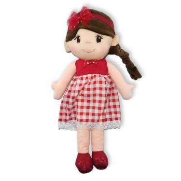 Imagem de Boneca Pelúcia de Pano Fofy Toys DLS-003A Vermelho Pietra