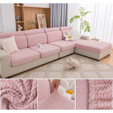 Imagem de Sofá De Estiramento Slipcover Sofá Capa Protetor De Móveis Sofá Macio Com Fundo Elástico Para Crianças, Poliéster Spandex Jacquard Tecido (D,Rosa)