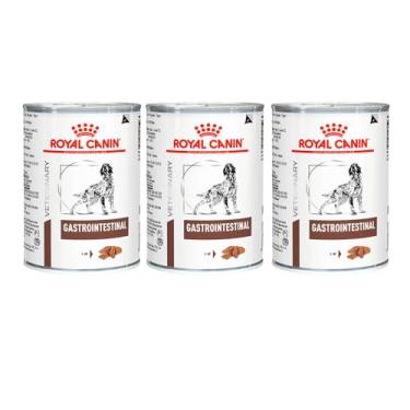 Imagem de Kit 3un. Ração Úmida Lata Royal Canin Veterinary Gastrointestinal Cães Adultos 400g
