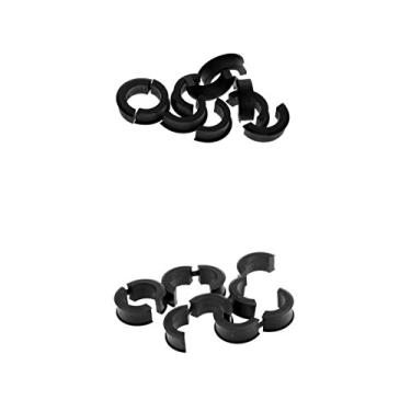 Imagem de Luzhengyang Conjunto de 10 pares de calços de braçadeira de guidão de bicicleta, kit espaçador resistente e redutor 9 x 22,2 mm, 12 x 22,2 mm | Transforma 31,8 mm a 22,2 mm | Plástico de engenharia |