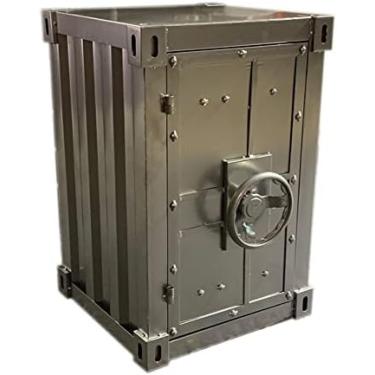 Imagem de Mesa de cabeceira de metal com trava para porta de armário, segurança criativa, mesa de café, estilo industrial, armário de contêiner