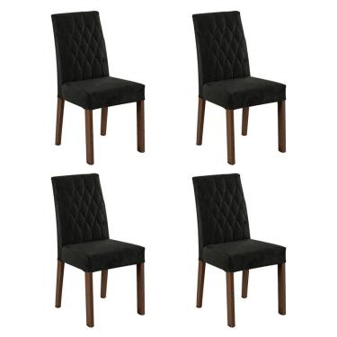 Imagem de Kit 4 Cadeiras De Jantar 4256 Rustic/oxford Madesa Rustic/oxford