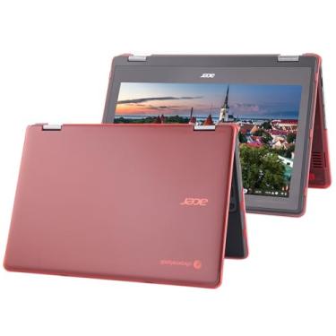 Imagem de mCover Capa rígida compatível apenas com laptops 2 em 1 Acer Chromebook Spin 511 R756T Series 2 em 1 2023 ~ 2024 (NÃO é compatível com nenhum outro modelo Acer) - Vermelho