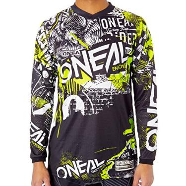 Imagem de O'Neal - 0008-803 Camiseta unissex para adultos Element Attack (preto/Hi-Viz, M)