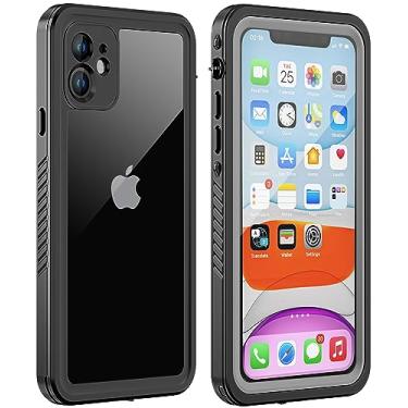 Imagem de ZWWADR Capa para iPhone 11 à prova d'água com protetor de tela, protetor de corpo inteiro, à prova de choque, à prova de poeira, à prova de sujeira, resistente à água IP68 para iPhone 11 (6,1 polegadas) (preto)