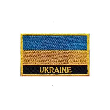 Imagem de Ruoming 1 PÇ Patch de bandeira da Ucrânia bordado a ferro ou costurado tático militar nacional ucraniano (Ucrânia)