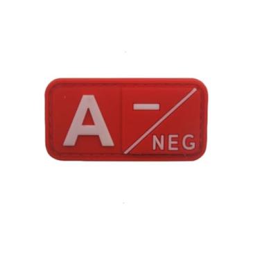 Imagem de Ysmzzmsy 1 Patch de moral de PVC tipo sanguíneo – Patch de moral divertido, tático, militar, muito adequado para seu equipamento militar tático, mochila, chapéu, colete (5 x 2,5 cm (sangue tipo A- 2)