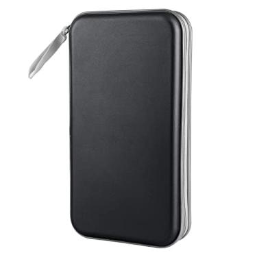 Imagem de Siveit Capa para CD, DVD, com capacidade para 96 unidades, plástico rígido, CDs, DVD, disco, carteira para carro, casa, escritório, viagem, (preto)
