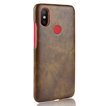 Imagem de Capa para XIAOMI Mi A2, capa de celular com proteção robusta 360° protege seu telefone capa de couro granulado para XIAOMI Mi A2