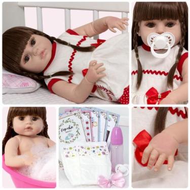 Imagem de Bebe Reborn Realista Linda Completa 13 Itens Envio Imediato - Cegonha 