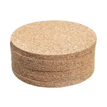Imagem de Jogo de Porta Copo Cork 6 Peças Home Style, NATURAL