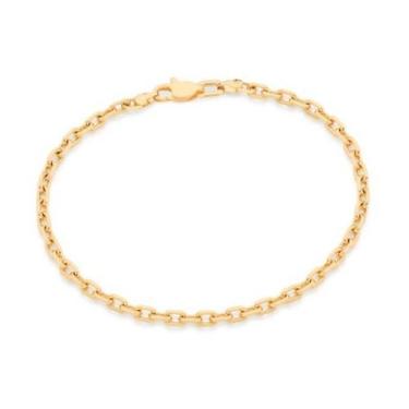 Imagem de Pulseira  banhado ouro 3x 24k 18k e 22k masculina rommanel elo cadeado