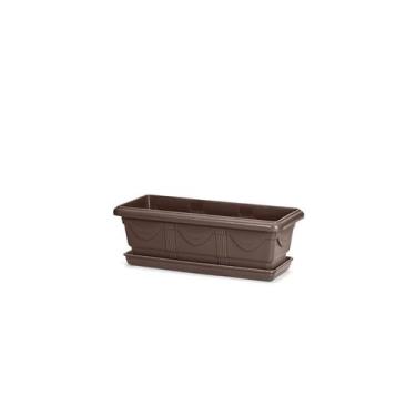Imagem de Vaso Jardineira Romana Floreira Nutriplan 50cm Com Prato Cores, Tabaco