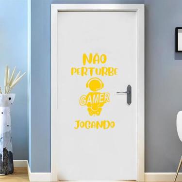 Imagem de Adesivo Não Perturbe Gamer Decoração Casa, Quarto, Sala e Porta - Impr