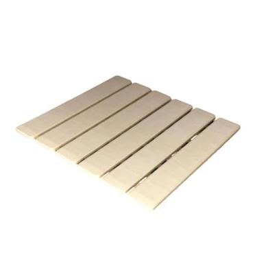 Imagem de Tapete Estrado Antiderrapante para Box Banheiro STM Plastic 53x48 Marfim – Segurança e Conforto no Banho