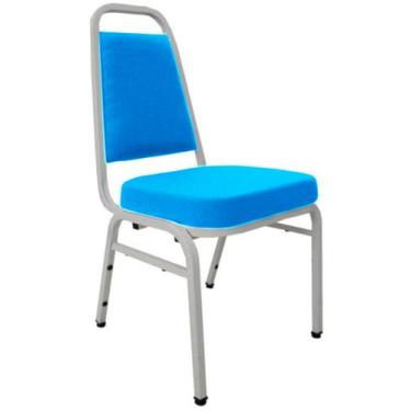 Imagem de Cadeira Empilhável para Auditórios Linha Hotel Plus Azul - Design Offi